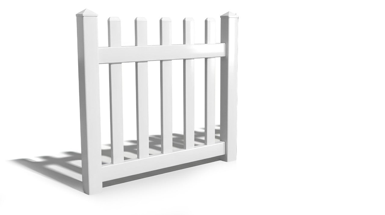 4' Tall x 4' Wide Single Swing Vinyl Gate For Vinyl Fences (AFC-15)