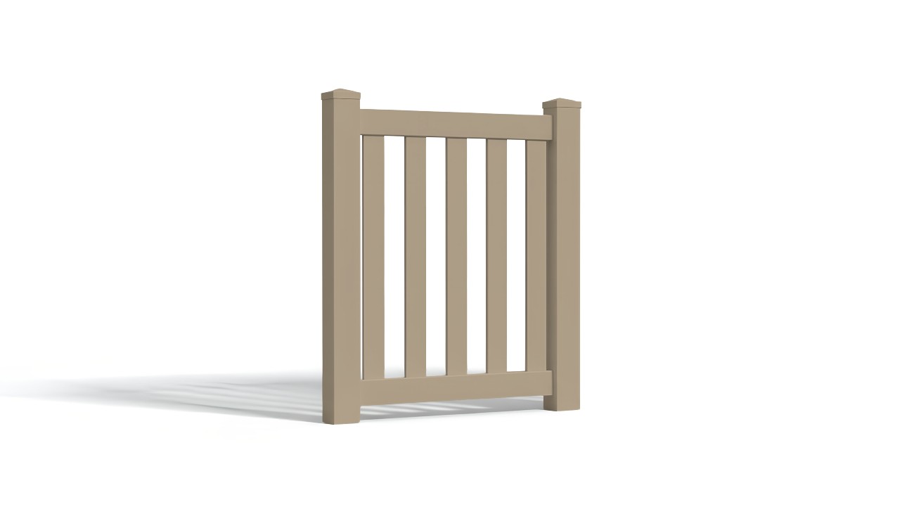3' Tall x 3' Wide Single Swing Vinyl Gate For Vinyl Fences (AFC-16)