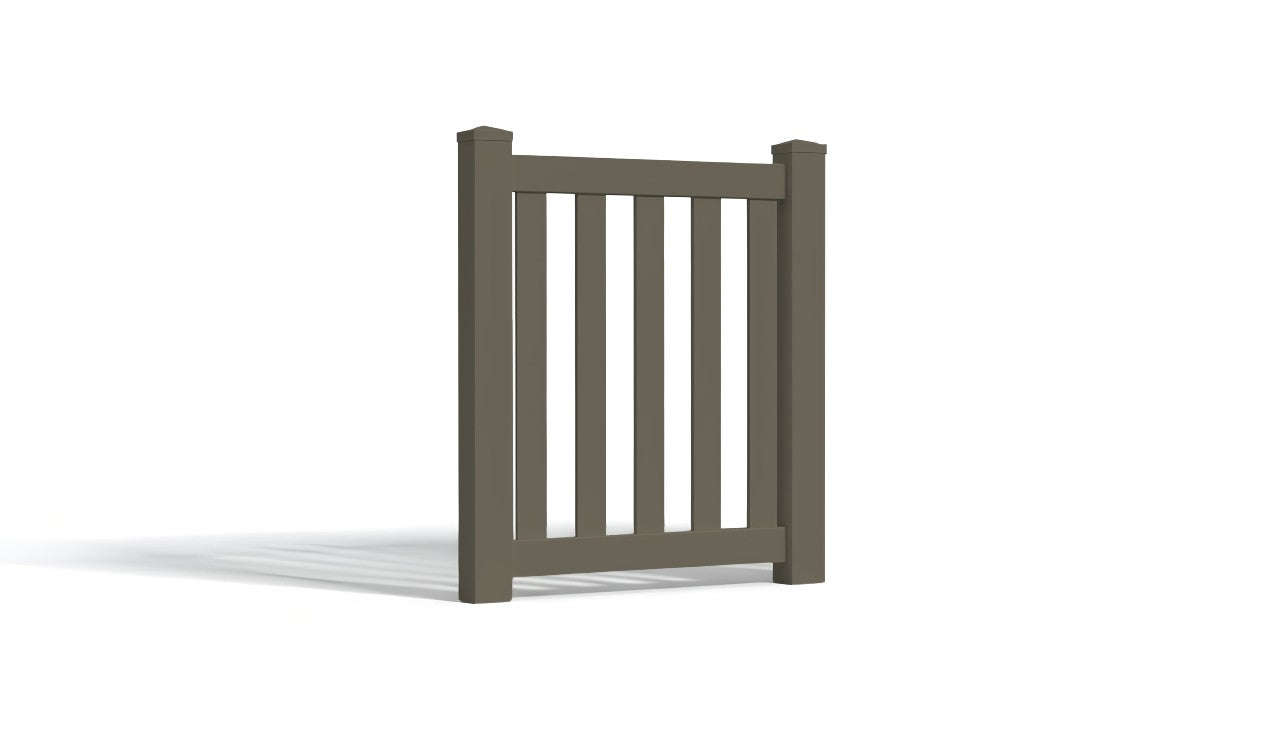 4' Tall x 3' Wide Single Swing Vinyl Gate For Vinyl Fences (AFC-17)