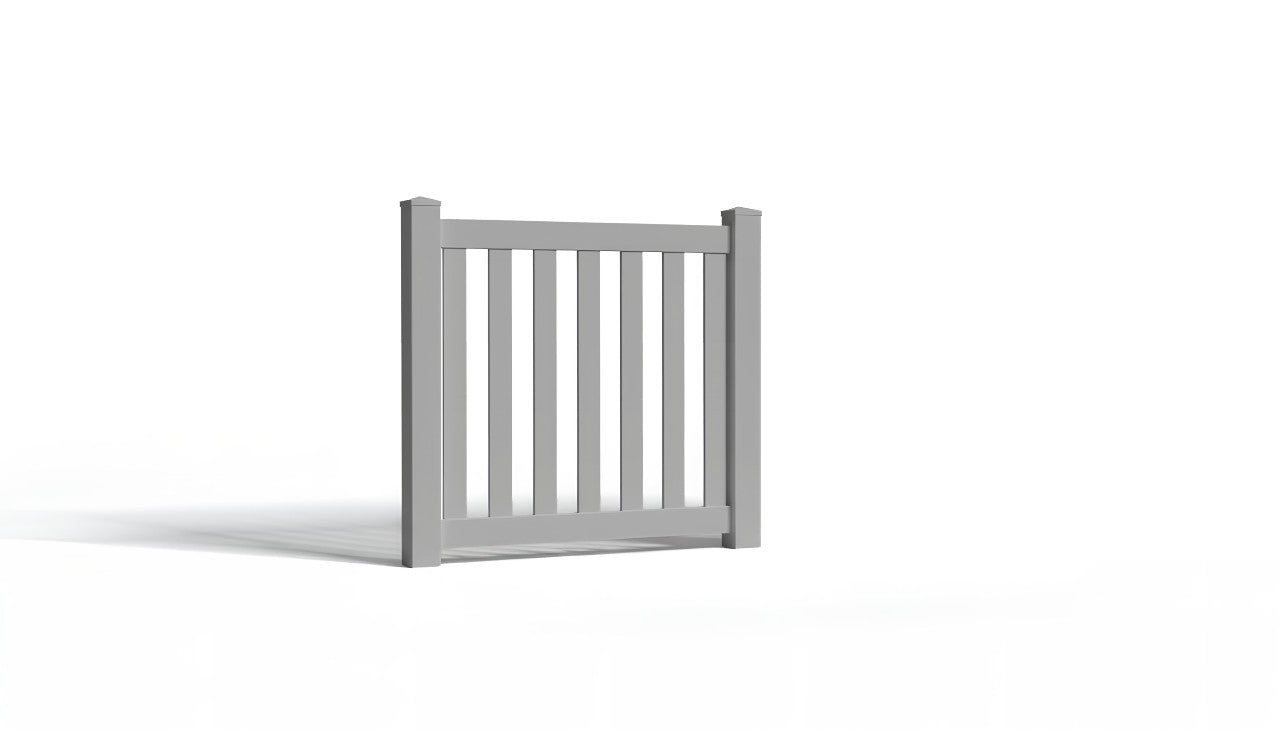 4' Tall x 4' Wide Single Swing Vinyl Gate For Vinyl Fences (AFC-17)