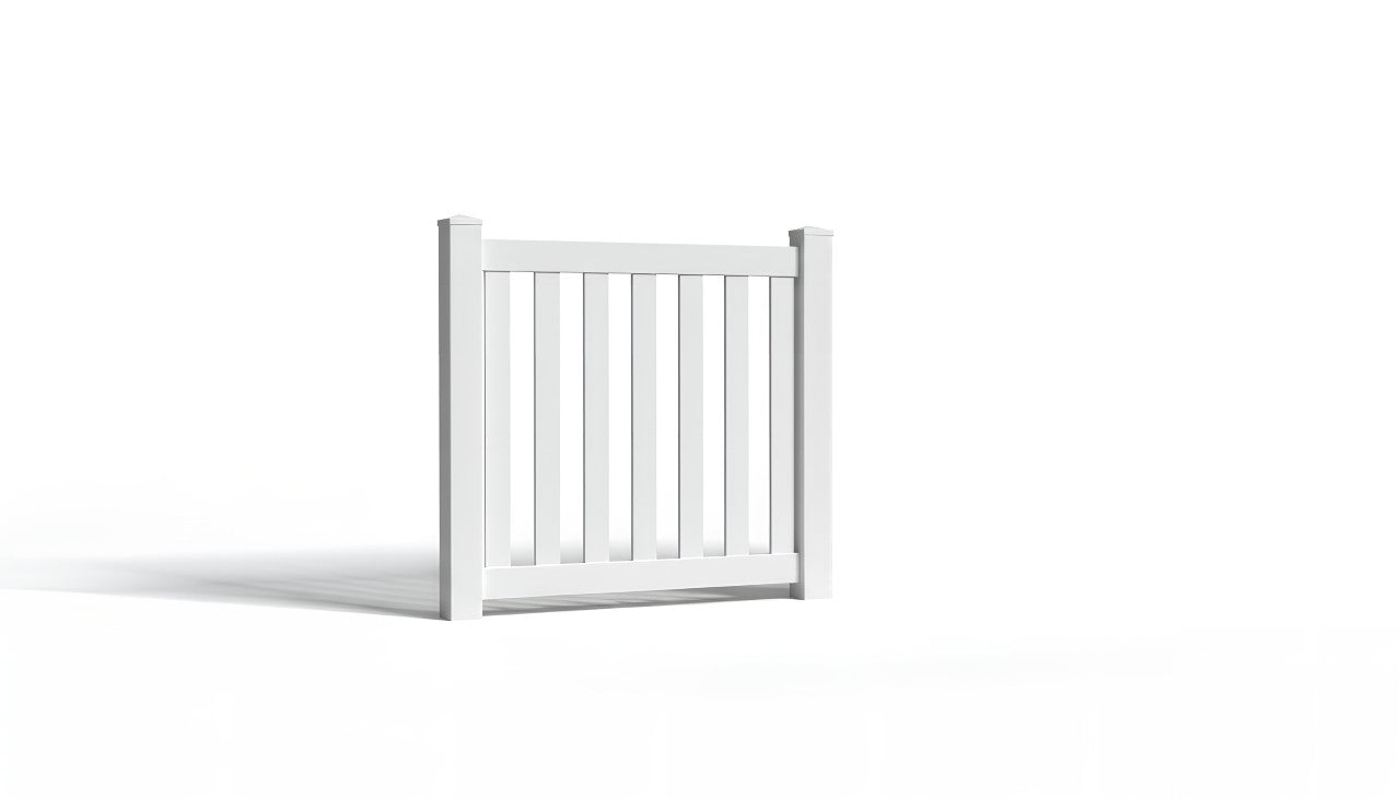 4' Tall x 4' Wide Single Swing Vinyl Gate For Vinyl Fences (AFC-17)