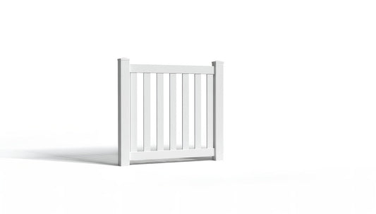 4' Tall x 4' Wide Single Swing Vinyl Gate For Vinyl Fences (AFC-17)