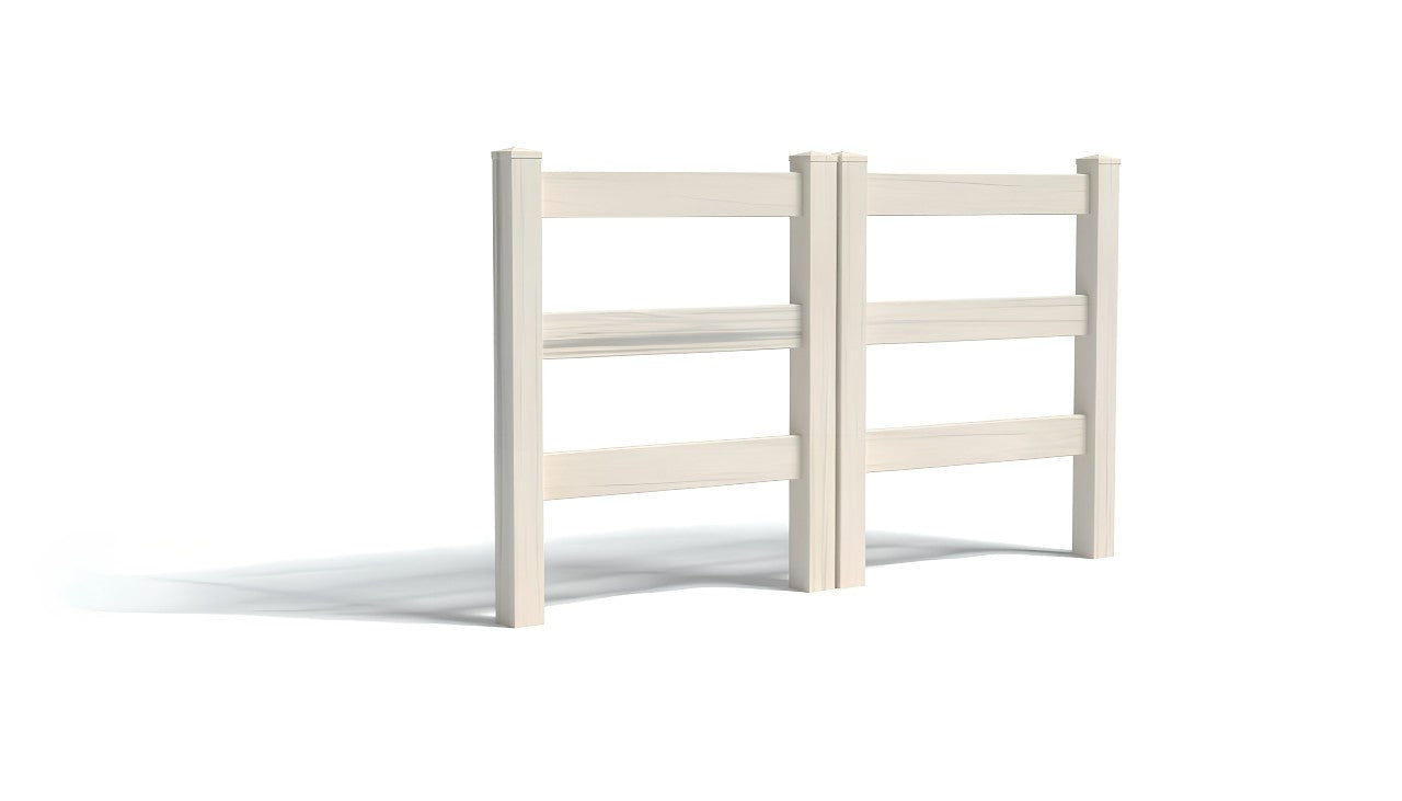 5' Tall x 6' Wide Double Drive Swing Vinyl Gate For Ranch Rail Vinyl Fences (AFC-19A)