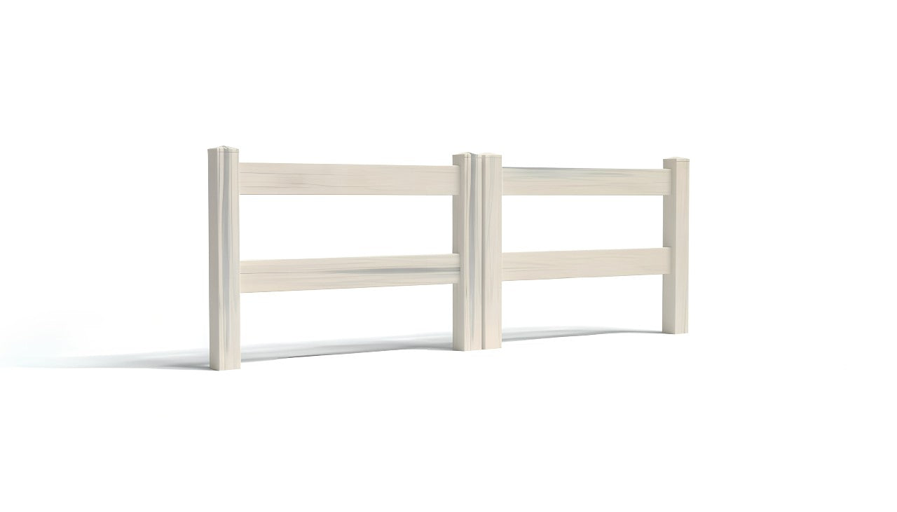 3' Tall x 8' Wide Double Drive Swing Vinyl Gate For Ranch Rail Vinyl Fences (AFC-302)