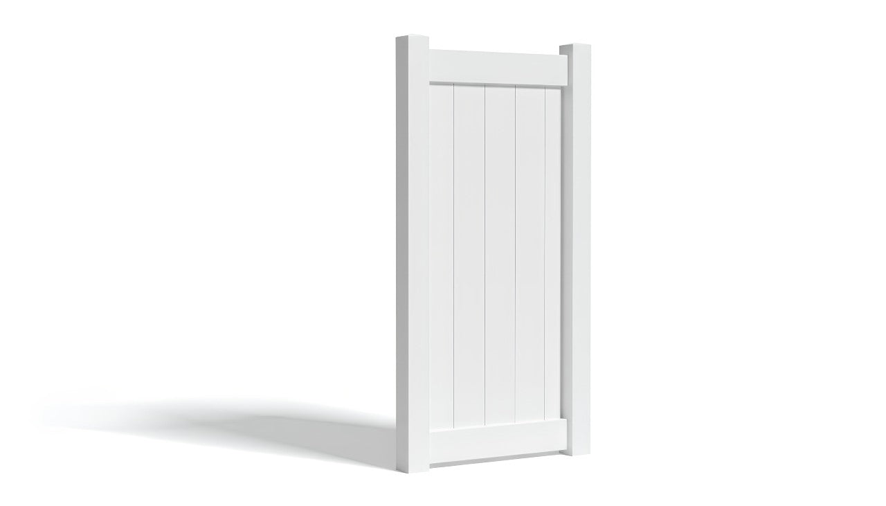 6' Tall x 3' Wide Single Swing Vinyl Gate For Vinyl Fences (AFC-373)