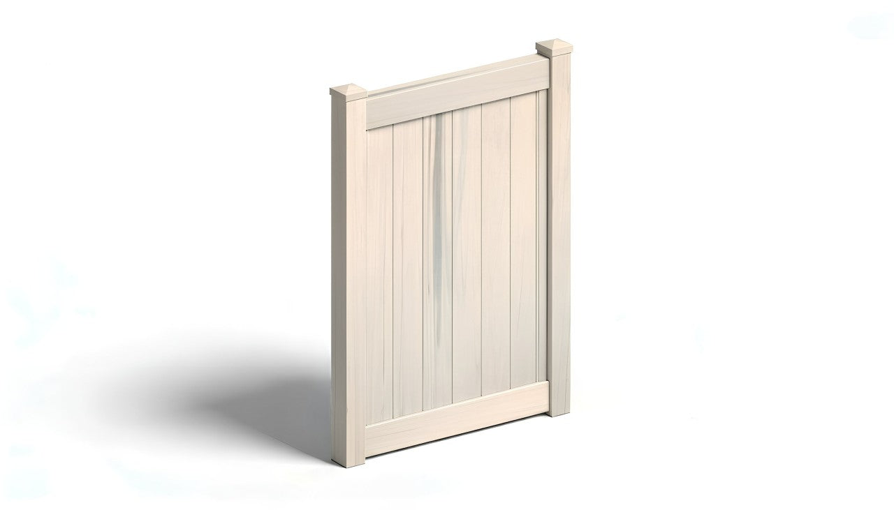 6' Tall x 4' Wide Single Swing Vinyl Gate For Vinyl Fences (AFC-373)