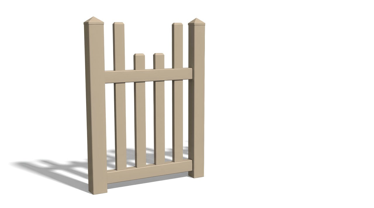 4' Tall x 3' Wide Single Swing Vinyl Gate For Vinyl Fences (AFC-97)