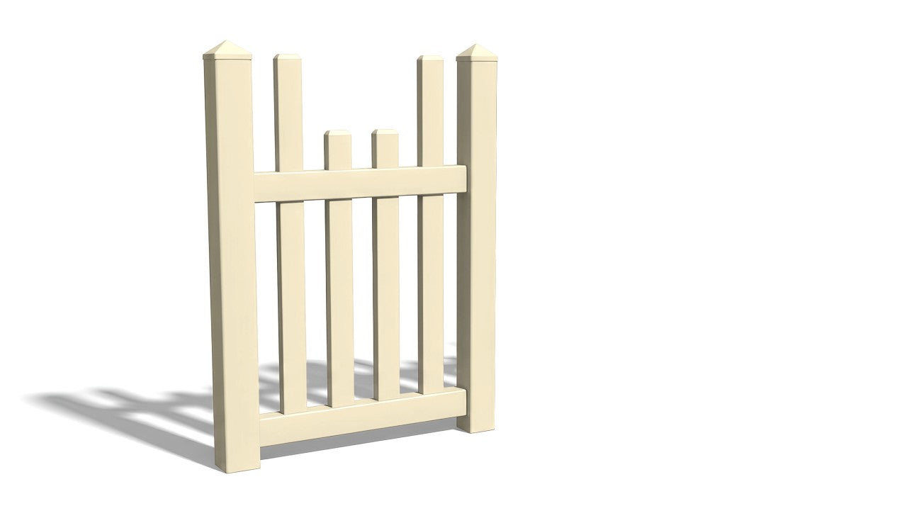 4' Tall x 3' Wide Single Swing Vinyl Gate For Vinyl Fences (AFC-97)