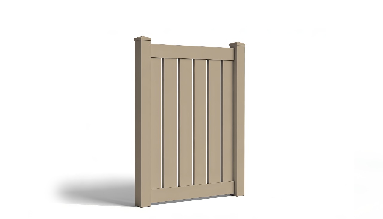 5' Tall x 4' Wide Single Swing Vinyl Gate For Vinyl Fences (AFC-C32)