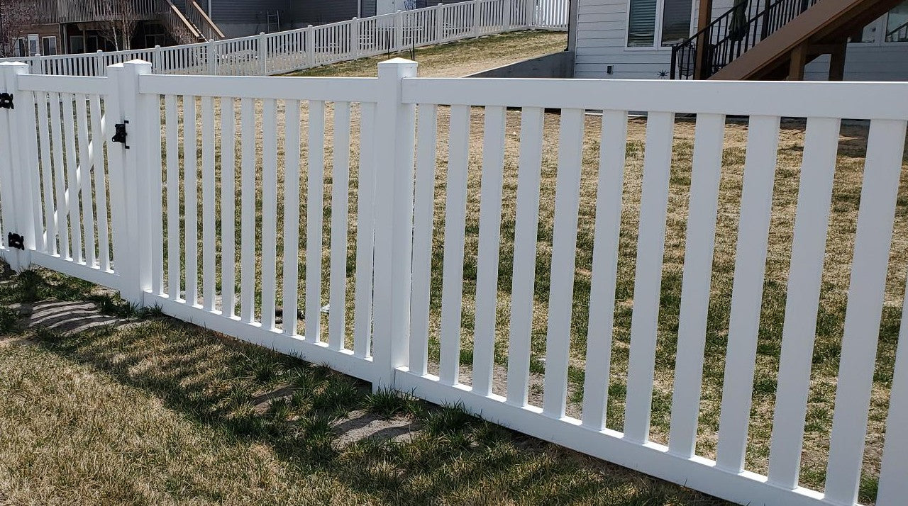 [250 Feet of Fence] 4' Tall Closed Picket AFC-17 Vinyl Complete Fence Package