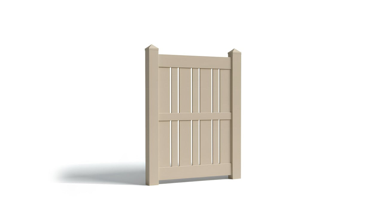 6' Tall x 3' Wide Single Swing Vinyl Gate For Vinyl Fences (AFS-23)