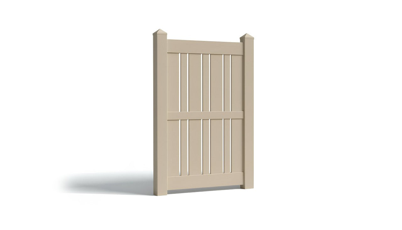 6' Tall x 4' Wide Single Swing Vinyl Gate For Vinyl Fences (AFS-23)