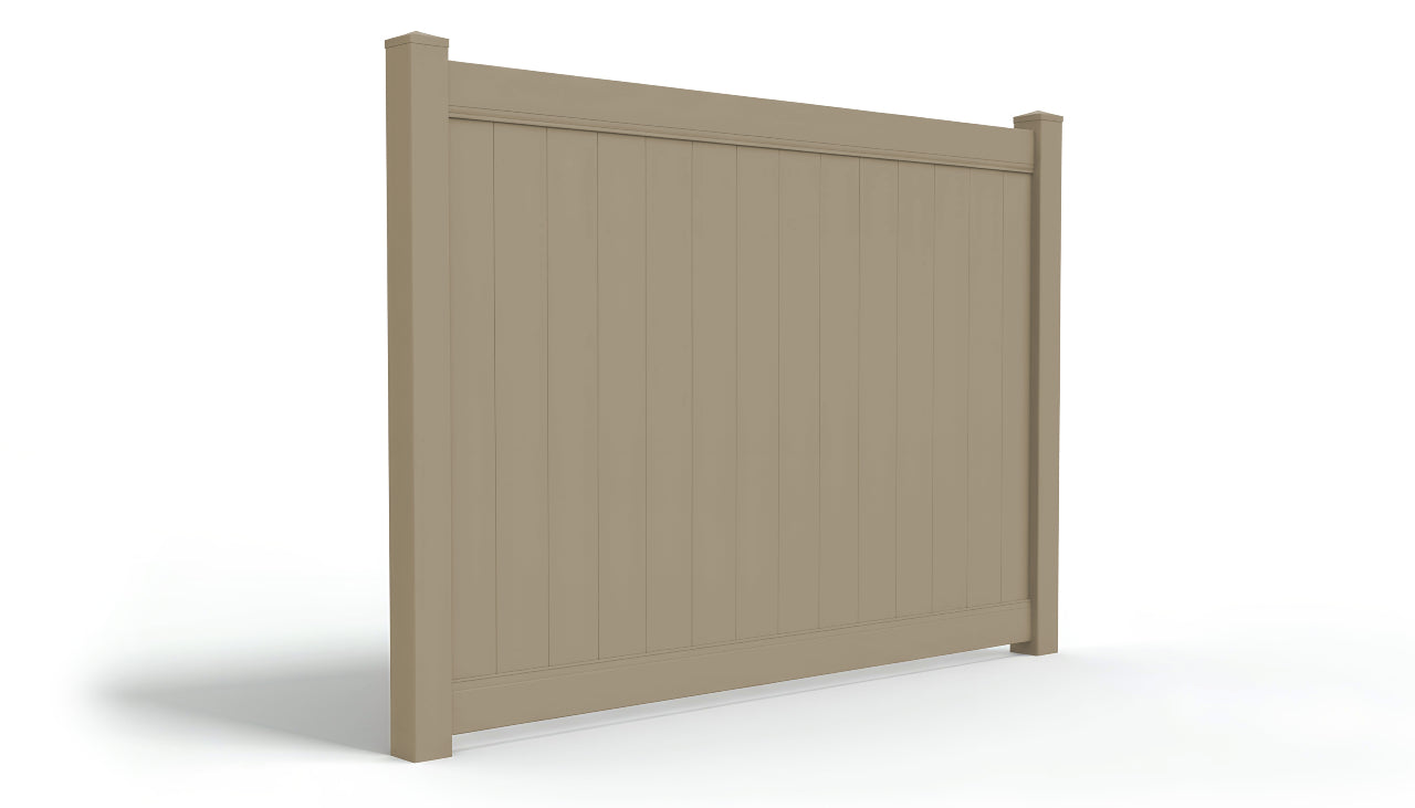 [75 Feet of Fence] 6' Tall Privacy AFC-373 Vinyl Complete Fence Package