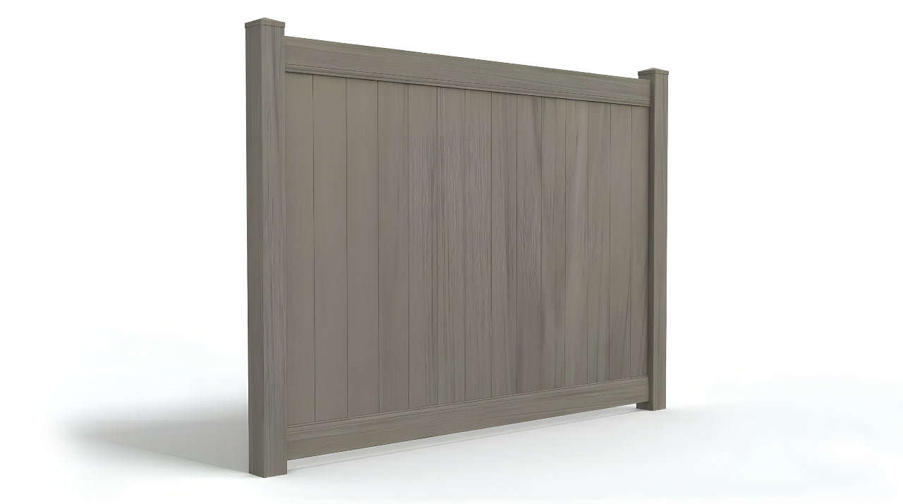 [350 Feet of Fence] 6' Tall Privacy AFC-373 Vinyl Complete Fence Package