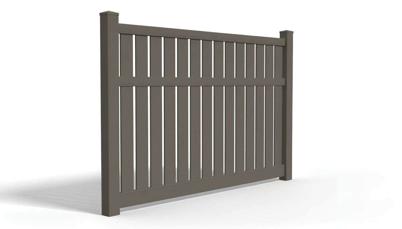 6' Tall x 8' Wide Semi-Private Picket Fence Panel For Vinyl Fences (AFC-034)