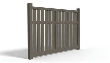 6' Tall x 8' Wide Semi-Private Picket Fence Panel For Vinyl Fences (AFC-034)