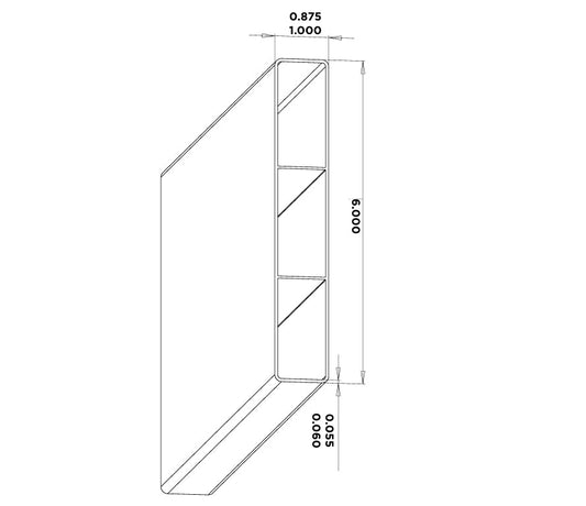 7/8" x 6" x 192" Ribbed Standard Picket For Vinyl Fences