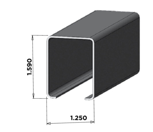 1-1/2” x 93” Steel Rail Insert 18 gauge for Vinyl Fences