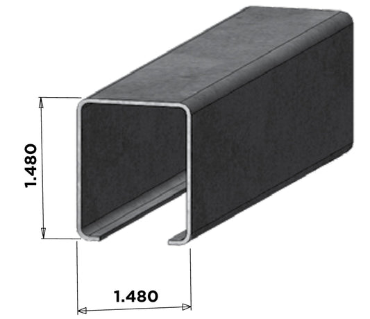 1-3/4” x 93” Steel Rail Insert 18 gauge for Vinyl Fences