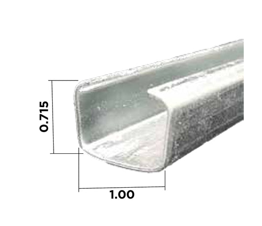 1” x 62” x .715" Steel Picket Insert 18 gauge for Vinyl Fences