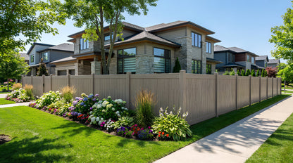 [300 Feet of Fence] 6' Tall Privacy AFC-373 Vinyl Complete Fence Package