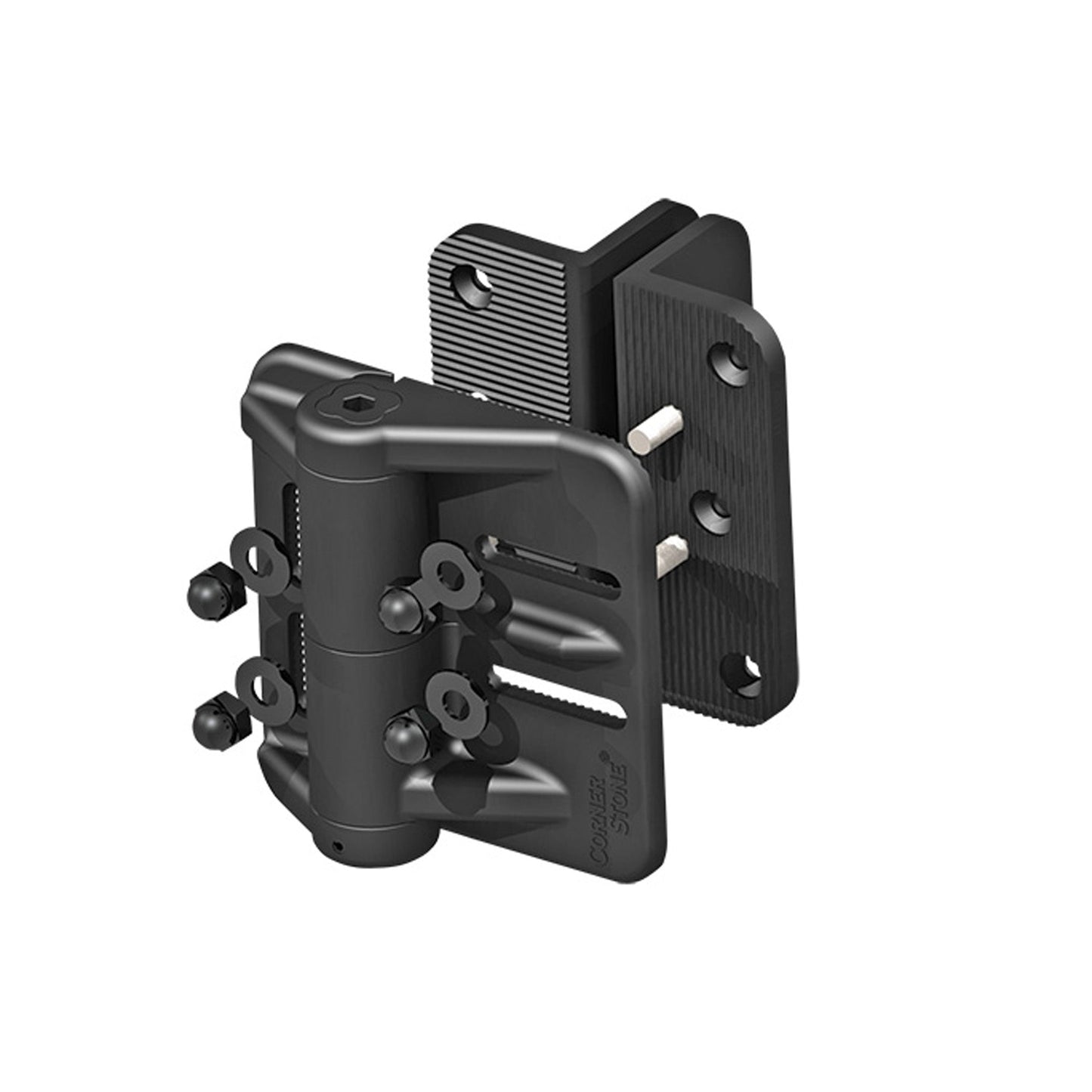 Cornerstone® Medium Size Fully-Adjustable Self-Closing Heavy Duty Hinges for Ornamental or Vinyl Fence Gates