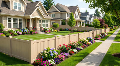 [350 Feet of Fence] 6' Tall Privacy AFC-373 Vinyl Complete Fence Package