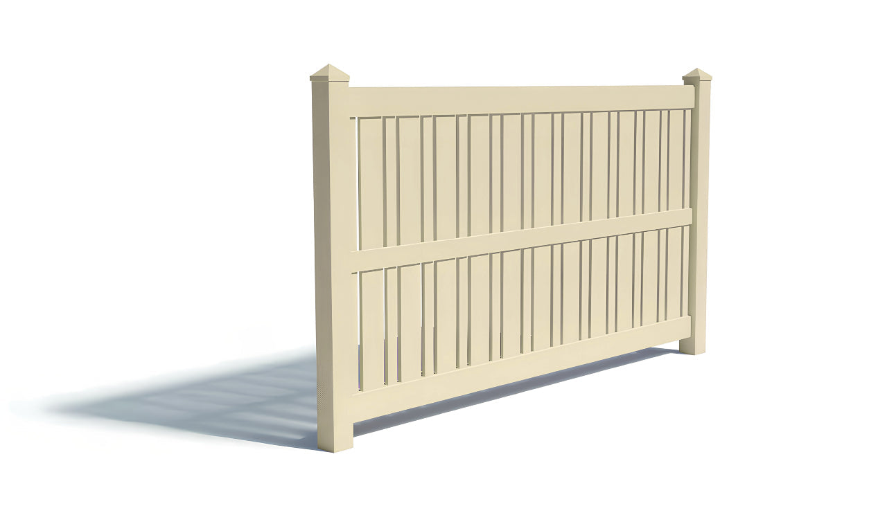 6' Tall x 8' Wide Alternating Picket Fence Panel For Vinyl Fences (AFS-23)