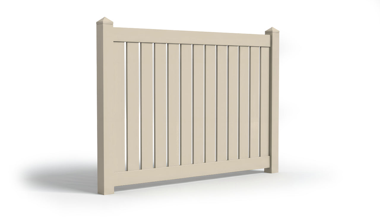 [75 Feet of Fence] 6' Tall Semi-Privacy AFC-030 Vinyl Complete Fence Package