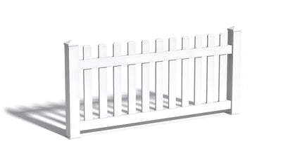 4' Tall x 6' Wide Picket Fence Panel w/ 3" Gap For Vinyl Fences (AFC-15)