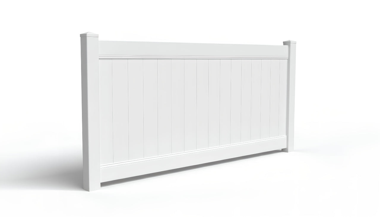 [350 Feet of Fence] 4' Tall Privacy AFC-001 Vinyl Complete Fence Package