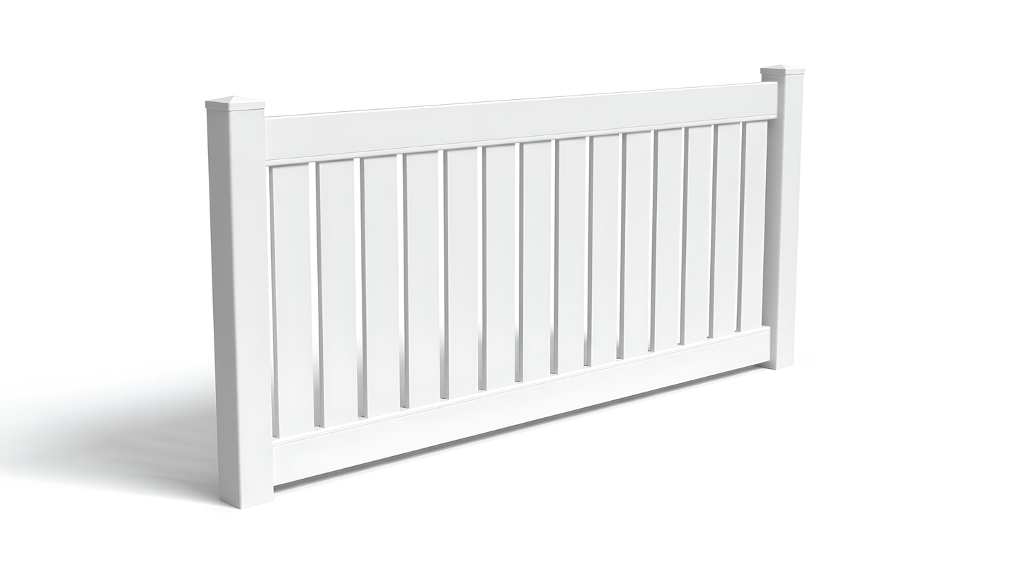 4' Tall x 8' Wide Semi-Privacy Fence Panel w/ 6" Rail For Vinyl Fences (AFC-0304)