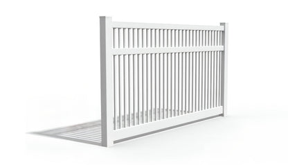 6' Tall x 8' Wide Pool Closed Picket Fence Panel For Vinyl Fences (AFC-017)