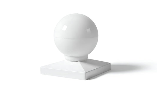 5" Ball Cap For Vinyl Fences / White