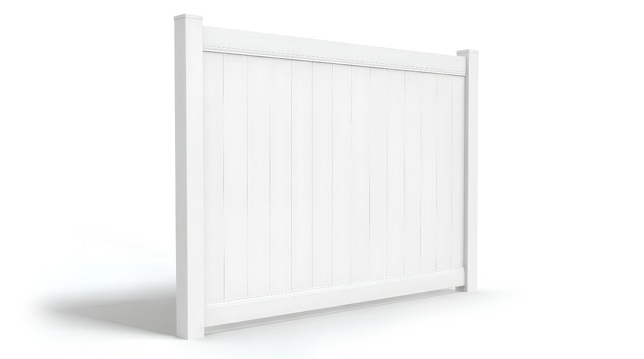 [75 Feet of Fence] 6' Tall Privacy AFC-373 Vinyl Complete Fence Package