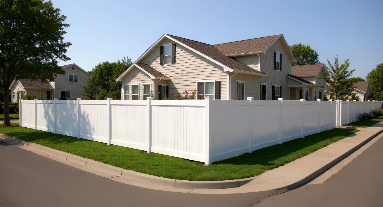 [75 Feet of Fence] 6' Tall Privacy AFC-373 Vinyl Complete Fence Package