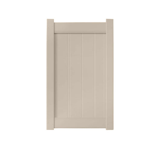 3' x 5' Sandstone Single Swing Vinyl Gate For Vinyl Fences
