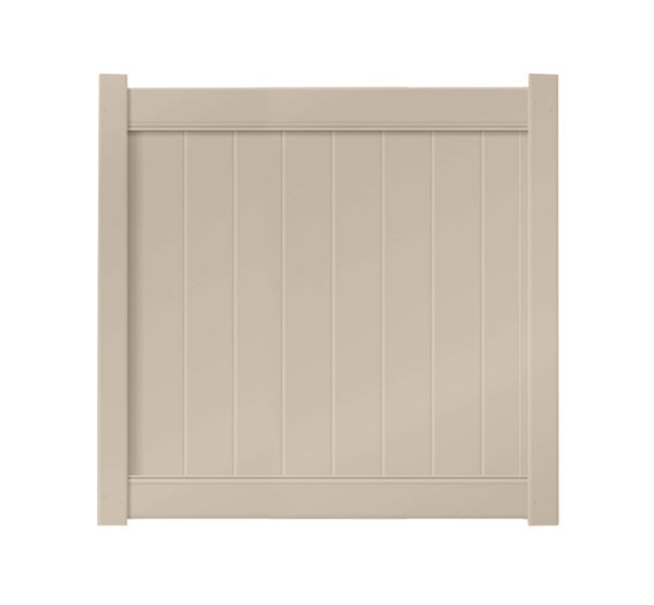 5' x 5' Sandstone Single Swing Vinyl Gate For Vinyl Fences