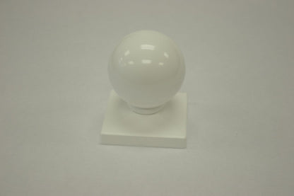 5" White Ball Cap For Vinyl Fences