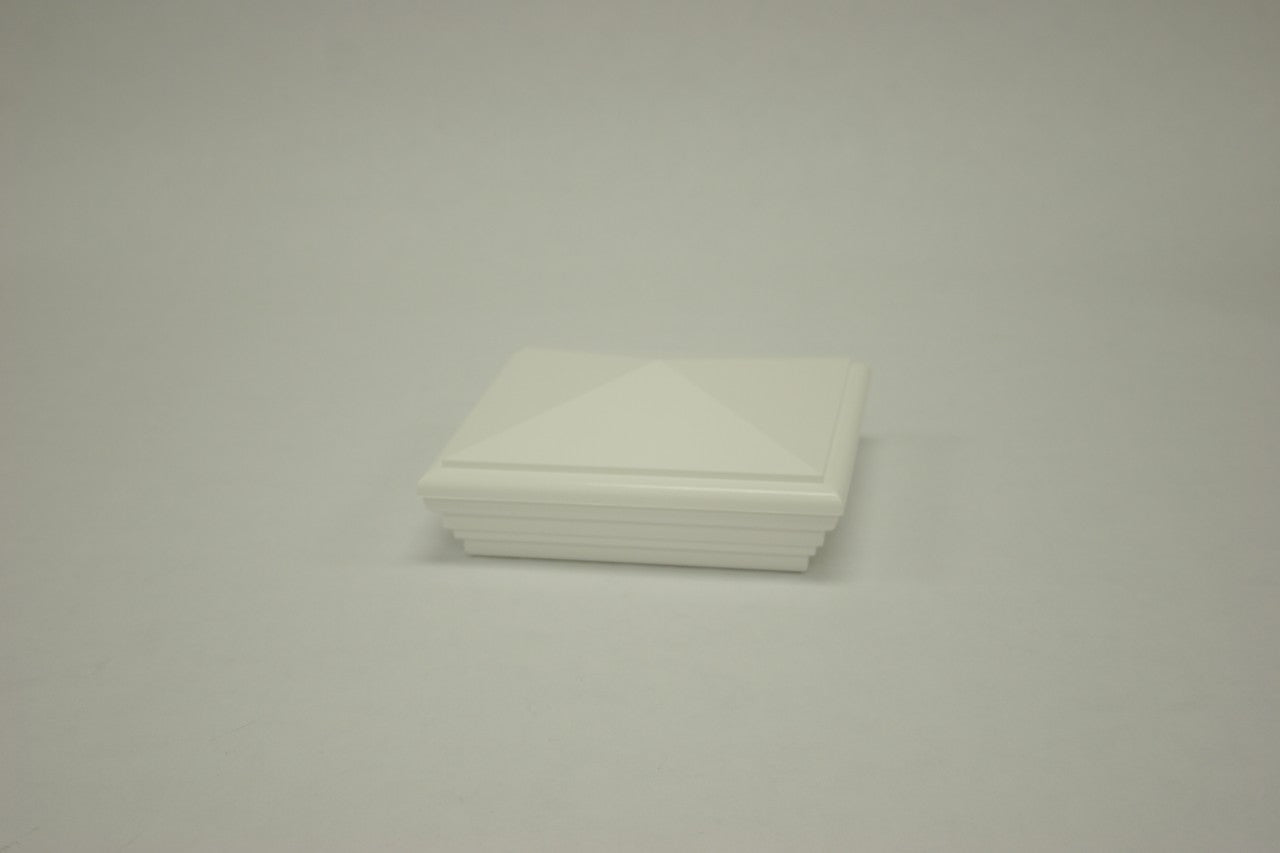 5" White Classic Cap For Vinyl Fences