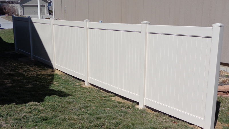 [75 Feet Of Fence] 4' Tall Privacy AFC-001 Vinyl Complete Fence Package
