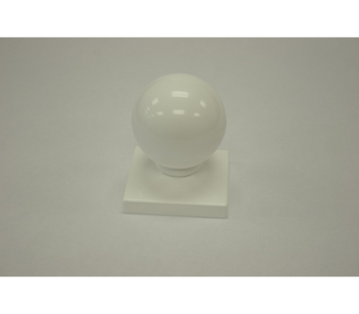 White Ball Cap 4" For Vinyl Fences