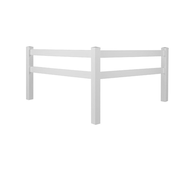 4' x 4' Vinyl Horizontal Fence Corner Accent Panel Kit - White For Vinyl Fences